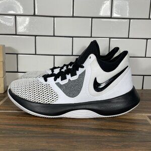 Nike Air Precision II Shoes Mens Size 5 White Black Athletic Basketball Sneaker